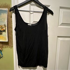 100% Pure Silk Black Tank Top Vintage M